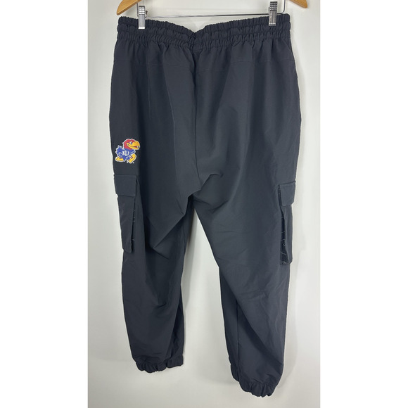 Adidas x KU Jayhawks Collegiate Pants Men's Size XL Black Woven Cargo Jogger - Picture 6 of 11